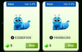 Screenshot of the Seed App game showing the auctions